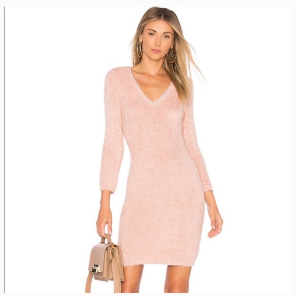 JACK by BB Dakota Valencia BodyCon Dress in Misty Rose Valentine’s Day Soft Cozy - Picture 2 of 9